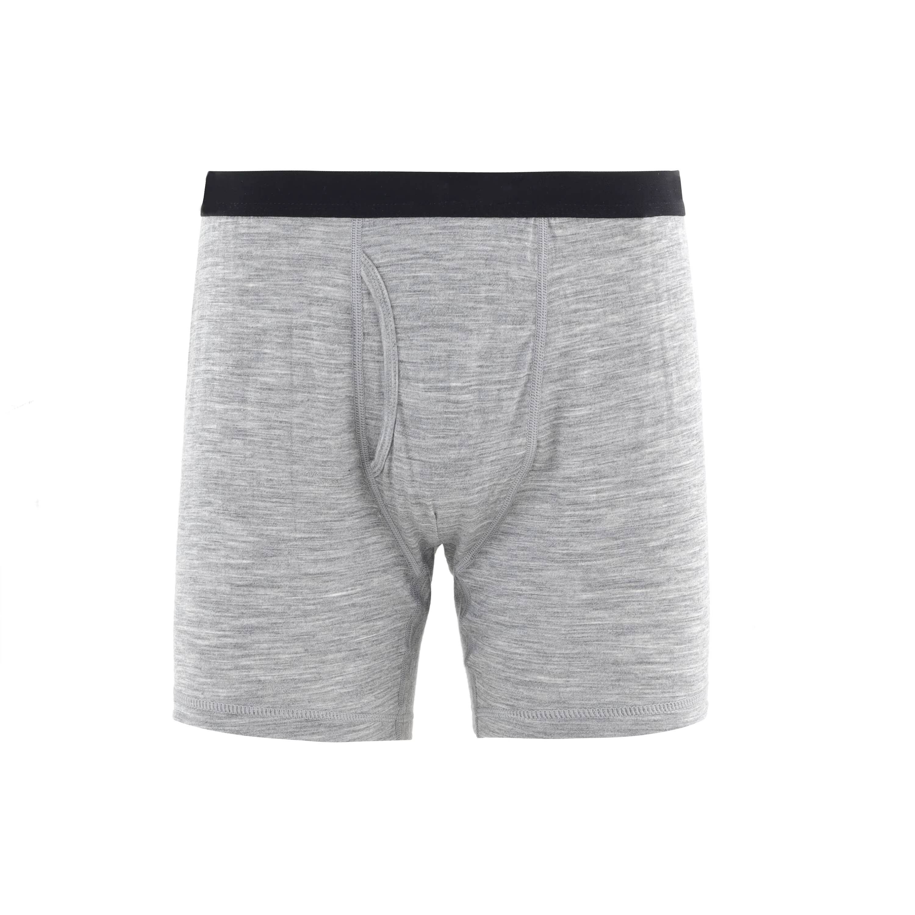 Solid Color 100 Merino Wool Boxer Brief Comfortable Soft Breathable Knitted Underwear for Men with on Waist