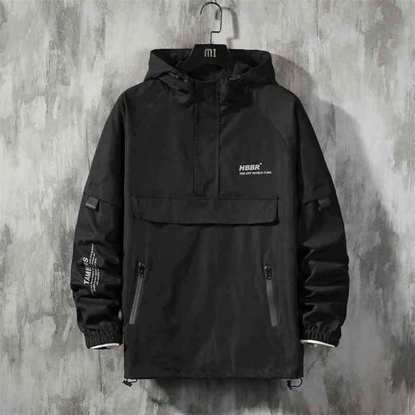 Men Streetwear Jackets And Coats Hip Hop Harajuku Men's Windbreaker Overcoat Mens Clothing 210818