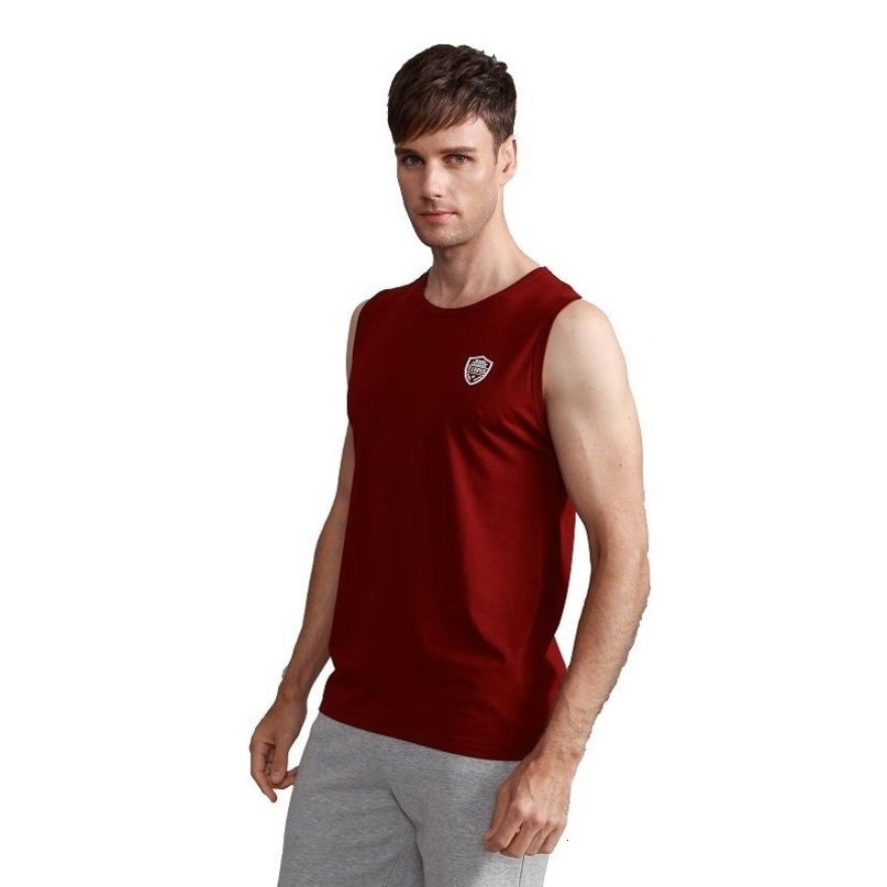 Men's Vest Summer Cotton Personality Printed Elasticity Fitness O Neck Sleeveless Tanks Tops Male Quality Clothing 210518
