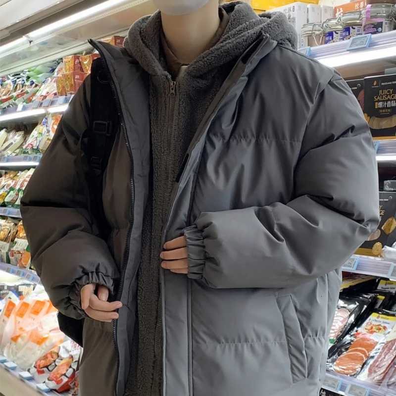 Fashion Mens Winter Hooded Puffer Jacket Parka 8XL Clothing 2024 Fake Two Piece Parkas Outdoor Warm Snow Men Cotton Padded CoatsXJ250924