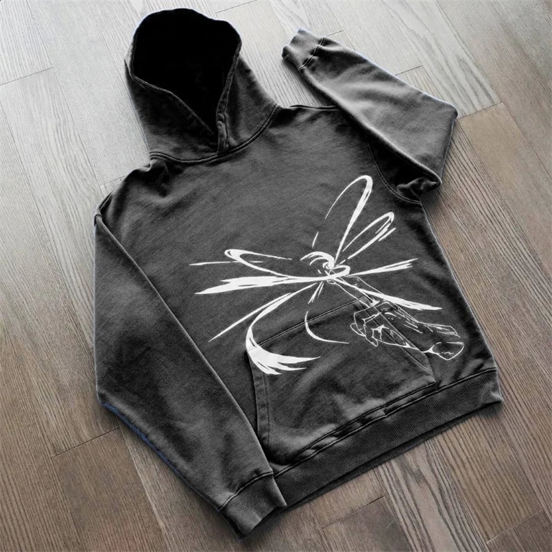 Y2k women men Clothing Sweatshirt Pullover Long Sleeve Tops Oversize Streetwear Vintage Dark Gothic Harajuku Japan Anime Clothing 240814