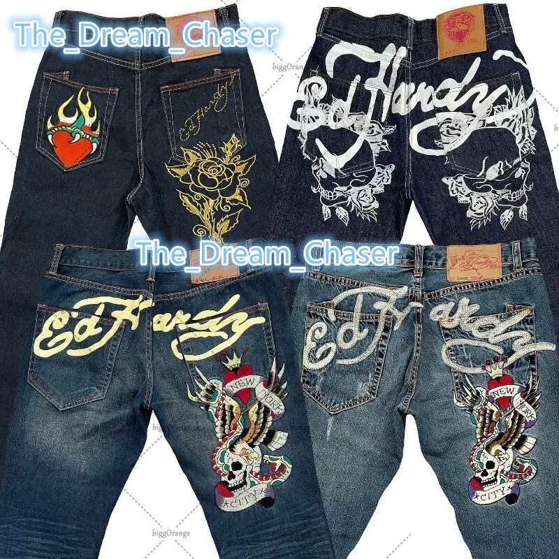 ECOMMERCE Stampato Hiphop dritto retro europeo in stile americano jeans jeans lavato