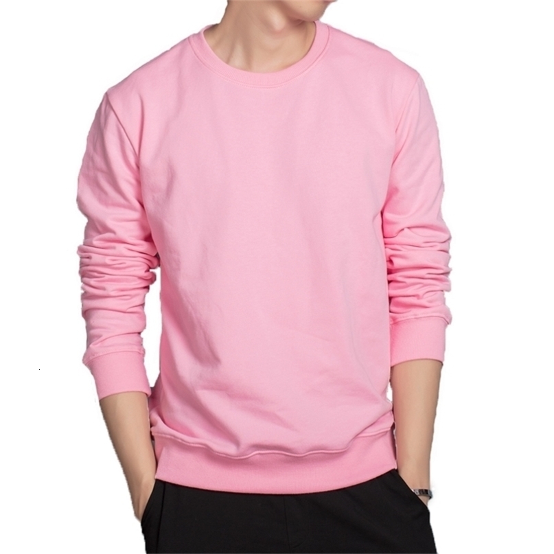 Mens loose Hoodies Pink Black Red Grey White Candy Color Hoodies breathable Cotton Sweatshirts casual Outwear soft Clothes 210720