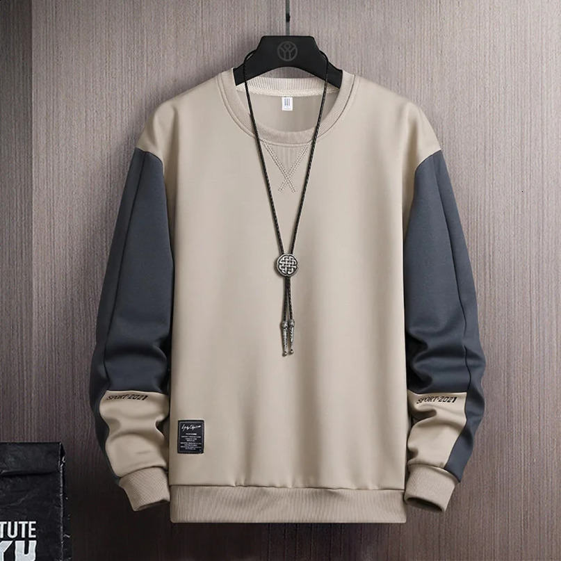 Men Casual Sweatshirt Hoodie Harajuku Streetwear Pullover Male Patchwork Loose ONeck Fashion Hip Hop Hoodies 250122