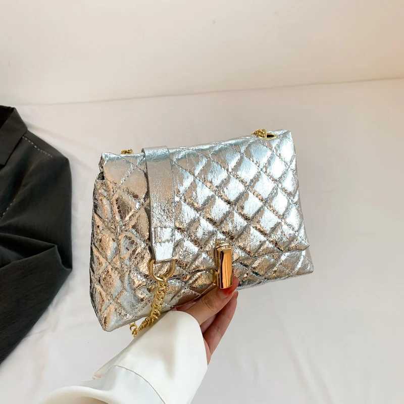 Luxury Laser Design Chevron Quilted Shoulder Bag Womens High Quality Embroidered Thread PU Leather Crossbody Messenger Bag Z250923