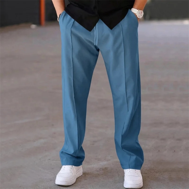 crossover mens spring and summer loose straight sports casual pants American oversized pants 241111