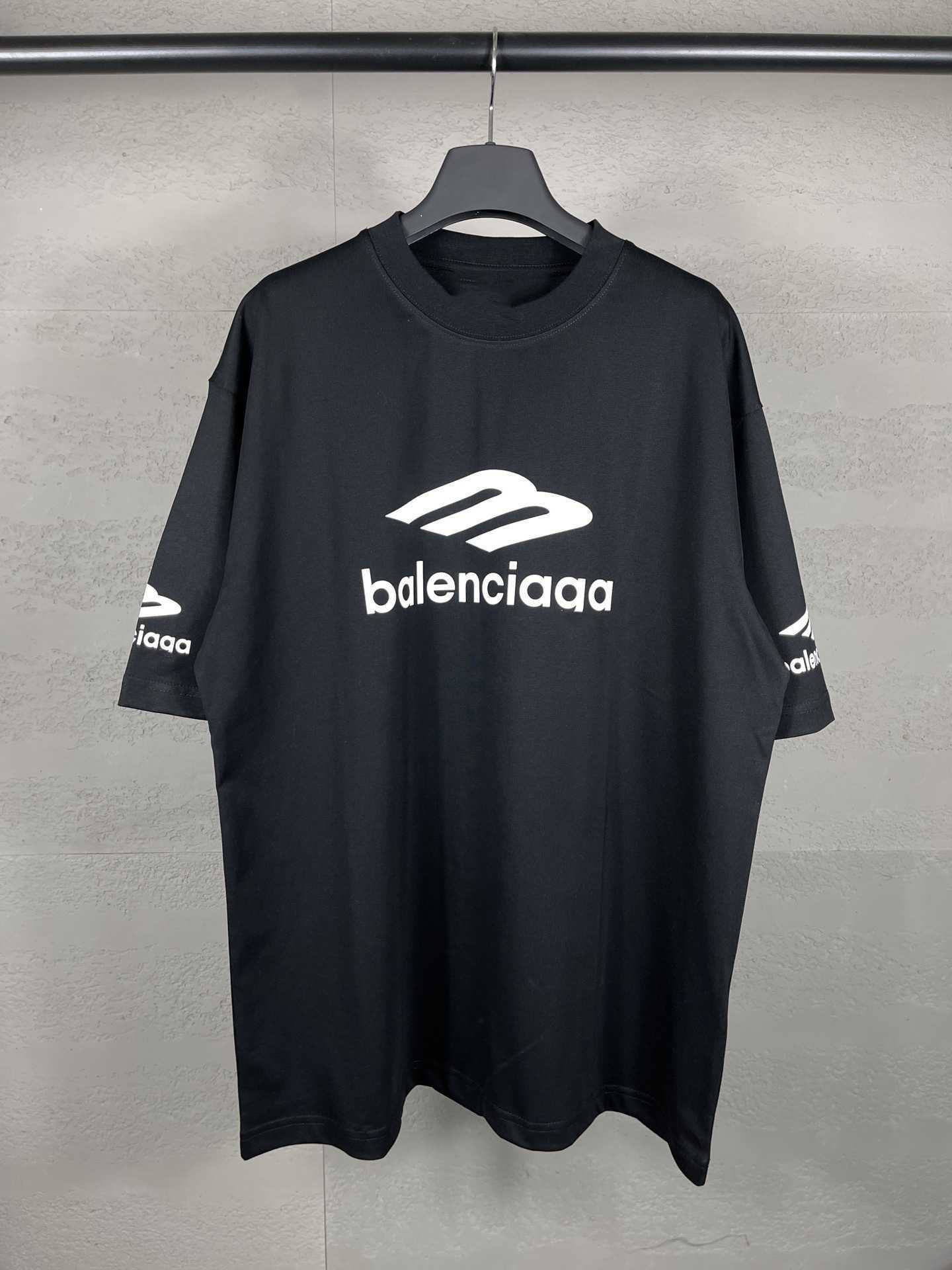 Highquality Correct Version b Brand 24ss Large Front and Back Left Right Printed Short Sleeve Tshirt
