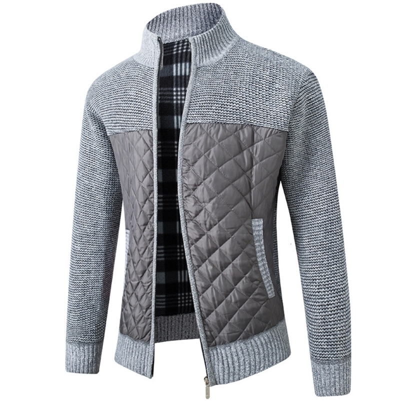 Men's Sweaters Autumn Winter Mens Jacket Slim Fit Stand Collar Zipper Jacket Men Solid Thick Warm Jacket Men Sweater 230816