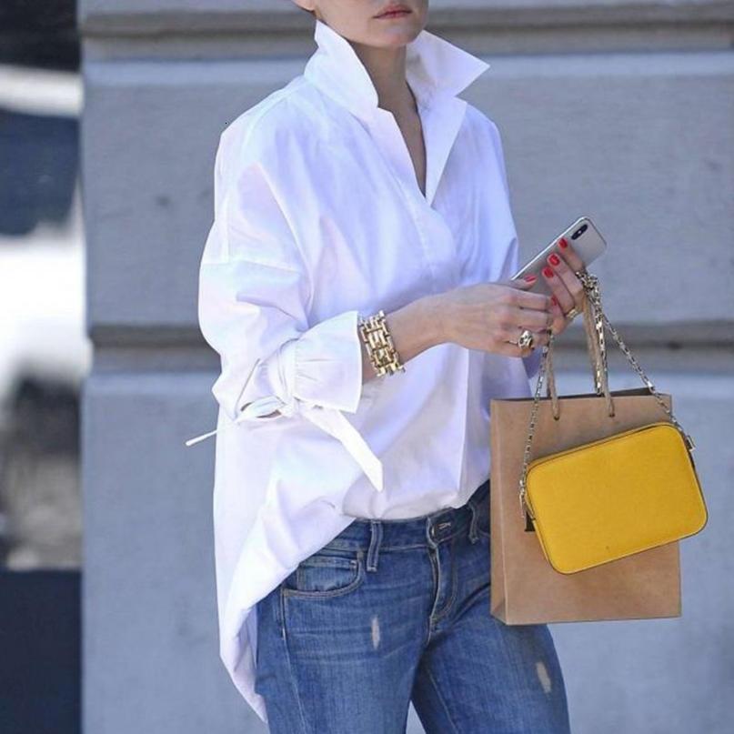 Women's Blouses Shirts Spring Fashion Women Blouse Elegant Soft TurnDown Collar Flare Sleeve Female Shirts Casual Long Sleeve Lady Shirt 220826