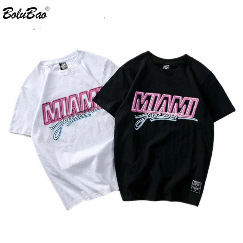 BOLUBAO Fashion Men T-Shirts Letter Printing Hip Hop Men's T Shirt Casual Street Clothing High Street Tee Shirt MaleTops 210518