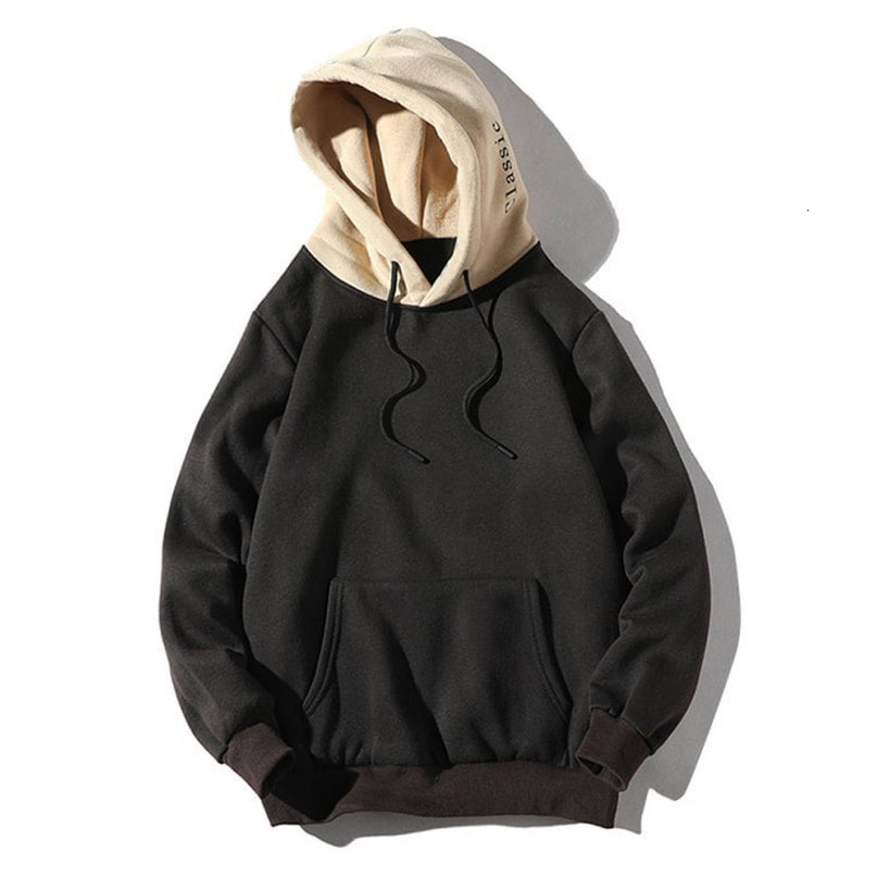 Mens Hoodies Sweatshirts men Men Long Sleeve Pocket Patchwork Pullover Strappy Hoodie Sweatshirt Blouse Top 221207