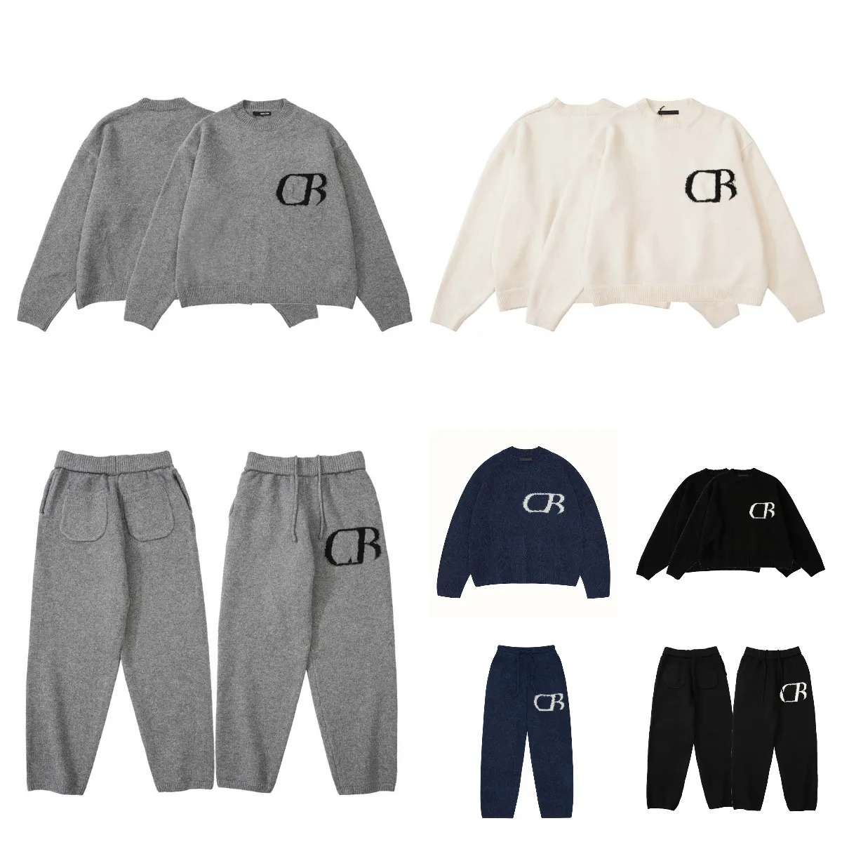 Men women designers clothes sweaters wool cb Jacquard technology Sweater knit outwear female autumn winter keep warm jumpers pullover Sweater pants