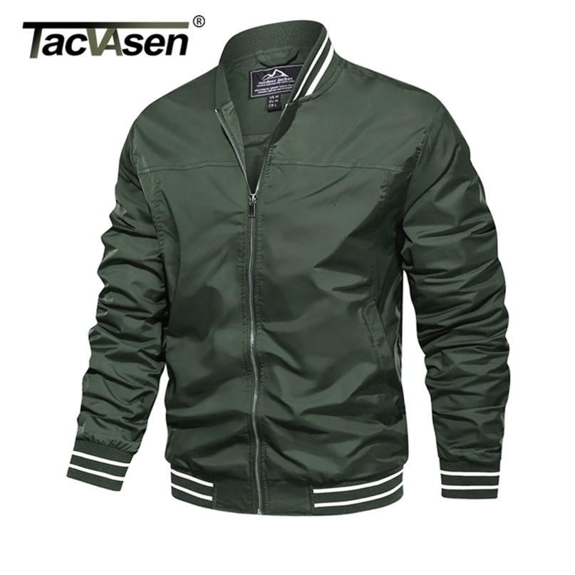 TACVASEN Casual Jacket Men's Spring/Fall Pilot Style Coats Army Bomber Jackets Wind Baseball Jacket Outerwear Overcoat Boys 210723
