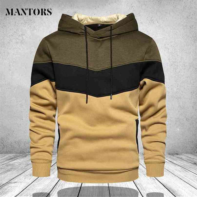 Men Hoodies Sweatshirts Patchwork Autumn Casual Hoodie Male Thick Hoodies Hip Hop Streetwear Hooded Pullover Men Clothing 210720