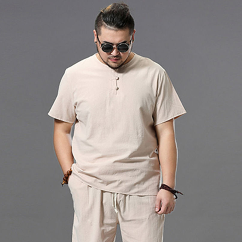 Large Size Clothes Store Costume Linen Crop Top Male 9XL 100% Cotton White T Shirt Tshirt Men Plus Size Short Sleeve T Short Men 210225