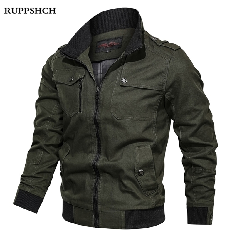 Autumn Men Casual Stand-up Collar Jacket Men Zipper Pocket Large Size Jacket Men High Quality Cotton Thin Jacket 211105