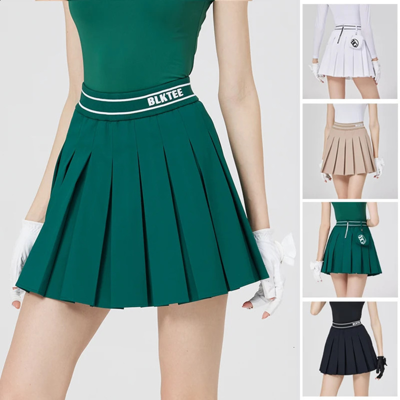 BG Golf Skirt Womens Spring Summer High Waist Pleated Skort Quick Dry Breathable Tennis Short Dress with Safety Shorts 250521