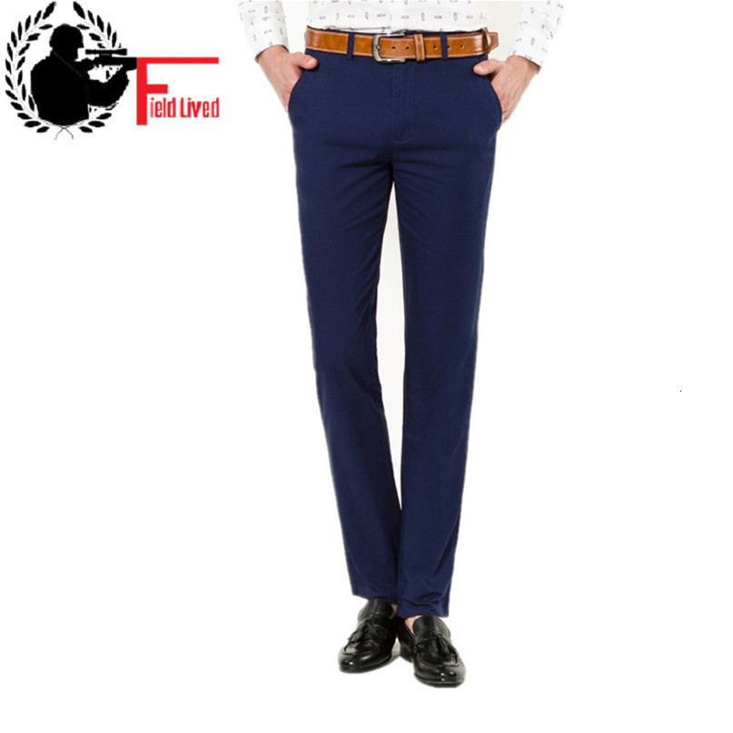 Mens Spring Summer Pants Cotton Casual Joggers Men's Business Straight Dress Suit Trousers Male Factory Connection Clothing 210518
