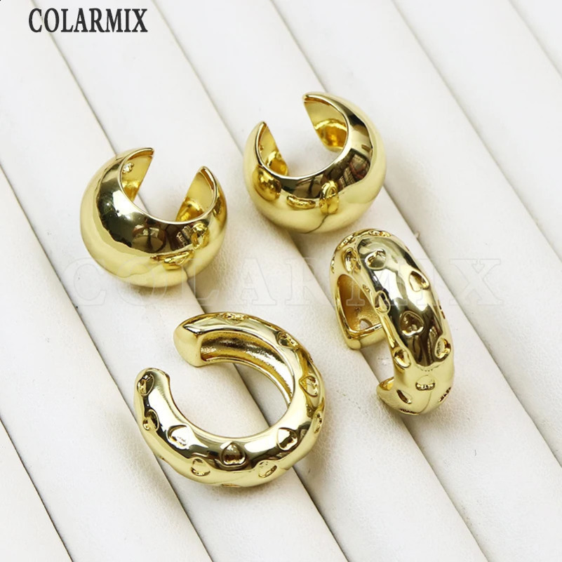 10 Pairs Chunky 18K plated gold ear cuff clip women earrings accessories Simple classic Jewelry 30666 250108