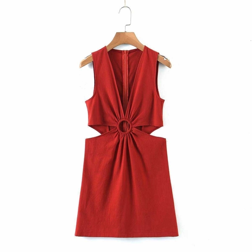 Summer Dress Women Hollow Out Elegant Casual Fashion Chic Lady Prom Dress Women Sundress 210709