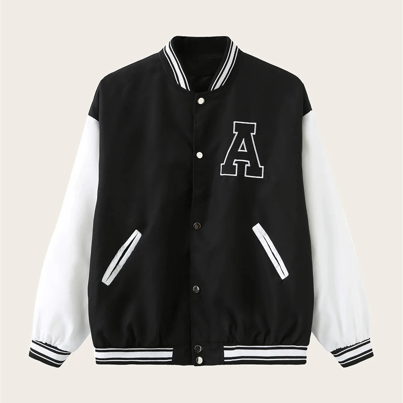 Men Women Bomber Jackets Autumn Winter Fashion Baseball Uniform Oversize Coats Student Couple Harajuku Loose Jacket 240830