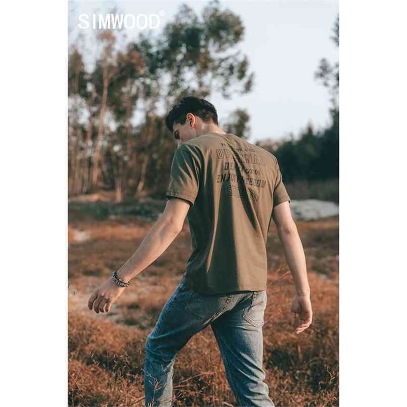 Summer Letter Print T-shirt Men Eco-Friendly 100% Cotton Casual Tees Plus Size High Quaity Tops 210707