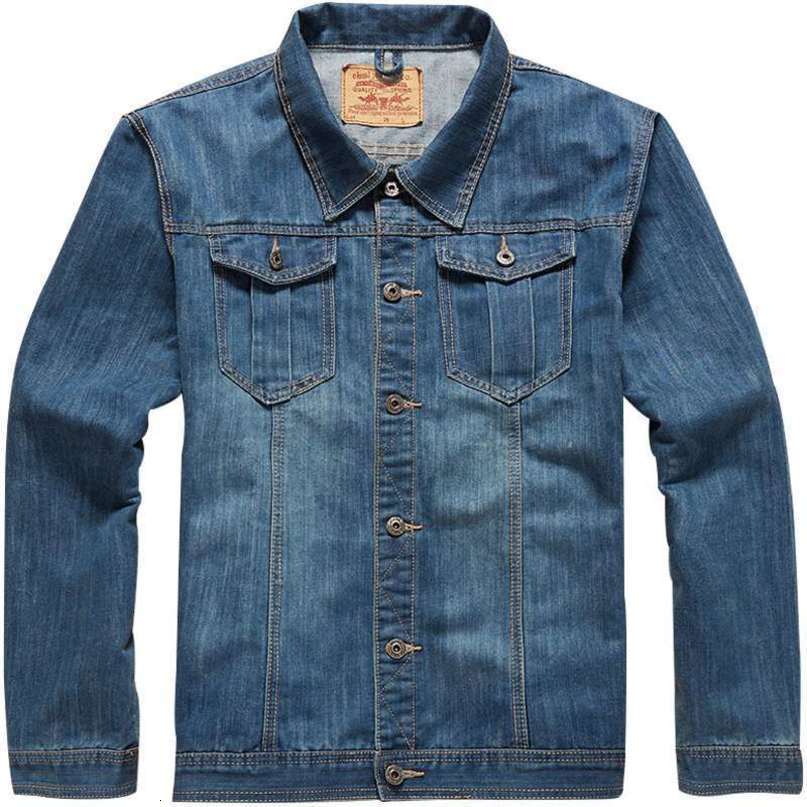 Jeans Jacket Men Autumn Spring Classic Plus Size 7XL 6XL 5XL 4XL 8XL Oversize Coat Stand Collar Casual Fashion Mens Denim Jacket 210518