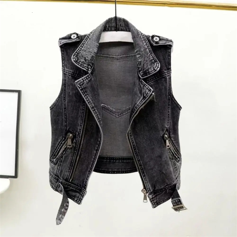 Fashion Denim Women Mens Rivet Denim Vest Punk Party Studded Slim Fit Jean Jacket Male Sleeveless Waistcoat For Men Waistcoat 250122