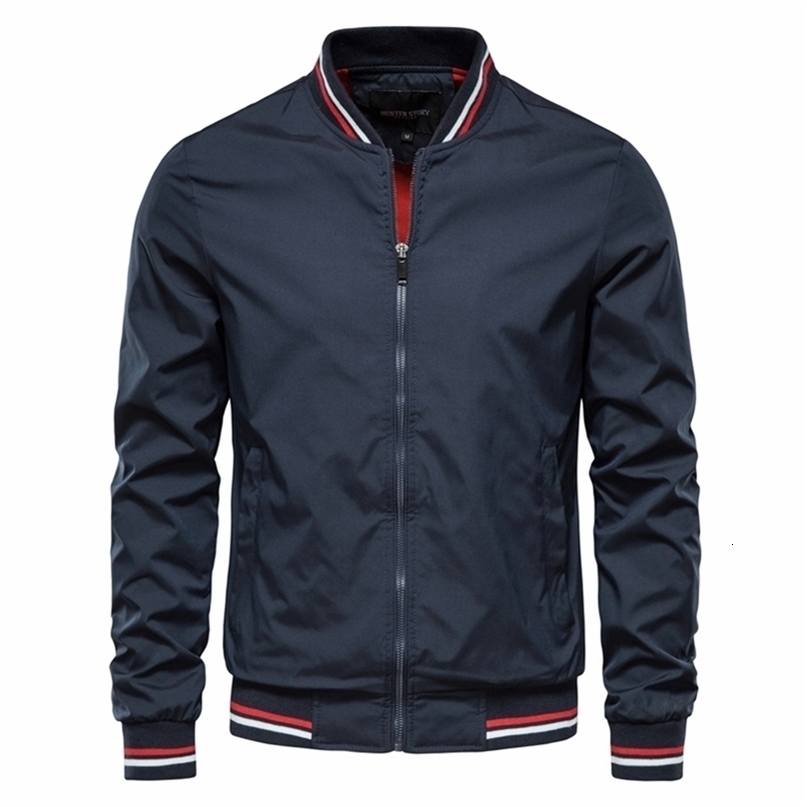 Men Jacket Solid Color Bomber Jacket Men Casual Slim Fit Baseball Mens Jackets Autumn Fashion High Quality Jackets Male 220811