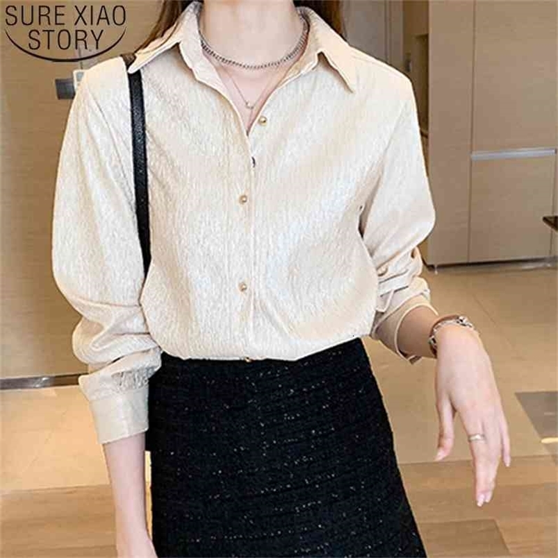 Vintage Blouses White Shirt Women Spring Long Sleeve Shirts Office Lady Casual Elegant Tops Female Blusas 12892 210506