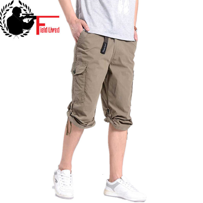Summer Combat Men Cargo Shorts Plus Size XXXL 4XL 5XL 7XL 6XL Casual Man Army Green Baggy Losse Pockets Long Shorts Male 210518