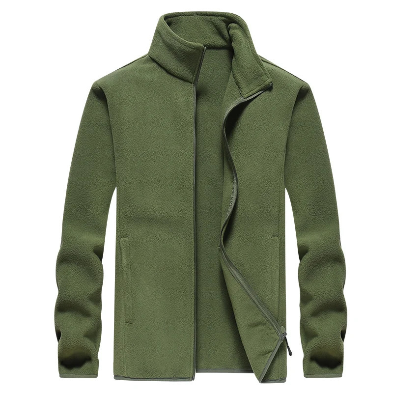 Winter fleece hiking jacket windbreaker for men Sportswear Wool lining thickened warm mens coat plus size overcoat 250917Z