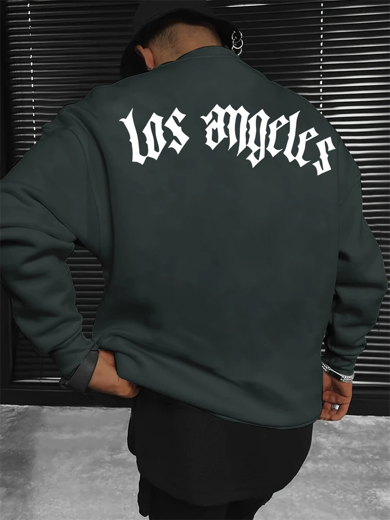 Simple Trendy Letters Pattern Sweatshirt For Men Summer Fashion Long Sleeve Hip Hop 3D Printed Hoodie Loose Streetwear Pullover 250917Z