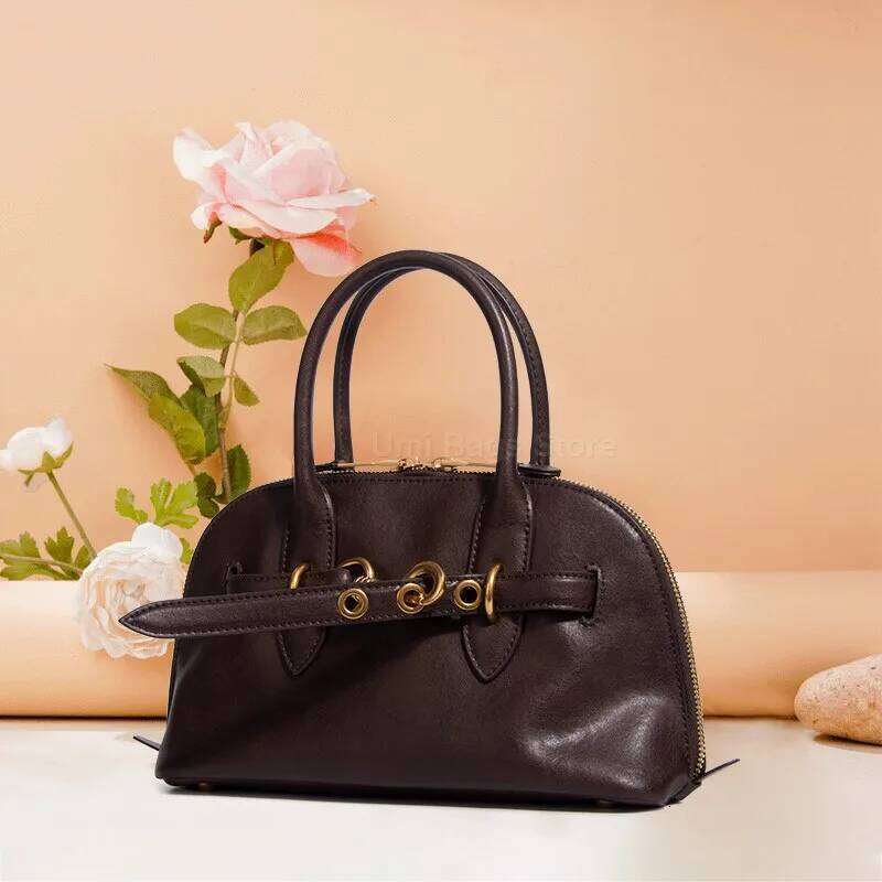 Shell Bowling Tote Bags For Women Designer Handbag And Purse 2025 New In Vintage Commuting Top Handle Shoulder Crossbody Suotong2509