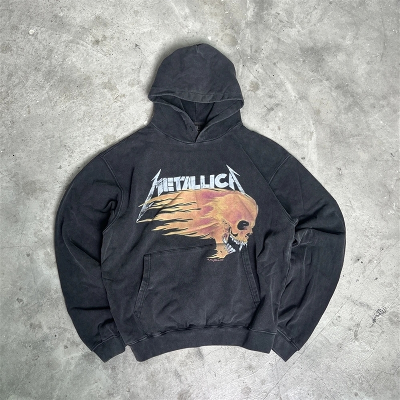 Frog Drift Y2K Streetwear American Style Printed Vintage Sweatshirt Casual Loose Oversized Pullover Hoodies For Men Unisex 240913