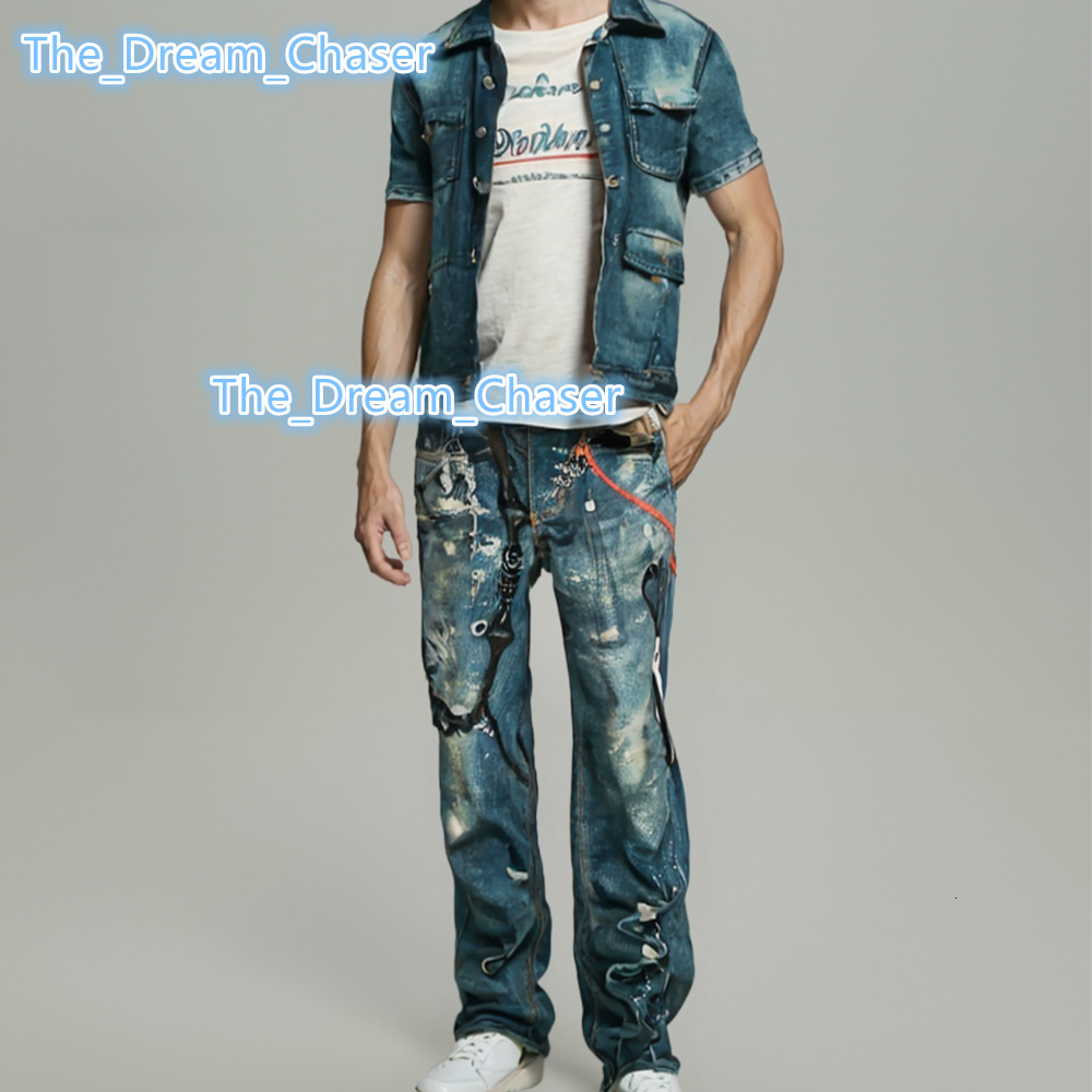 Charming Wholesale High Quality Slim Fit Denim Pant Cotton Straight Casual Distressed HighStreet Ripped Vintage Mens Jeans