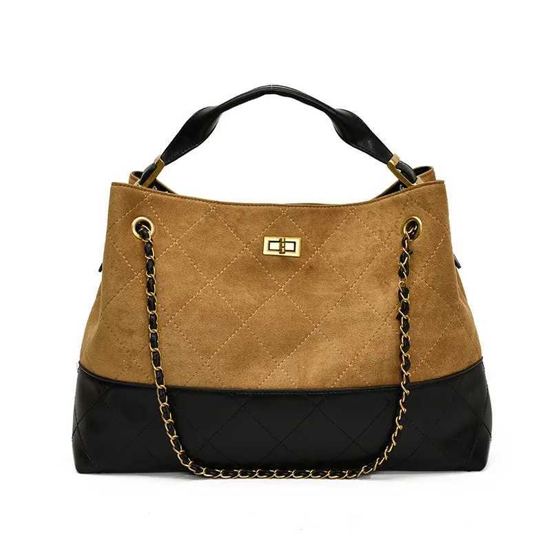 Vintage Panelled Quilted Rhombus Chain Shoulder Bag Women s Four Season Shoulder Bag Tote Bag Medium Size Large Capacity W250924