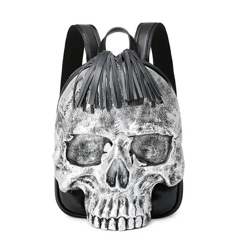 Fashion Small Women Backpacks Halloween 3D Skull Backpack for Teenagers Girl Boy Daypack Ladies Thick Leather Casual Travel Bags high-quality