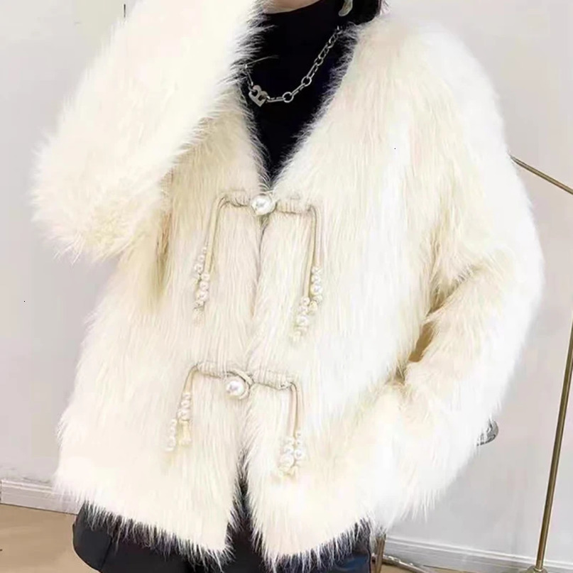 Womens Sweaters Women VNeck Pearl Buttons Cardigan Sweater Coat Long Sleeve Warm Knitted Casual Office Jacket For Fall Winter 231129