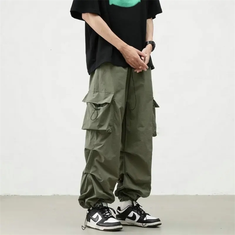 Men's Pants Men Joggers Cargo Pants Multi-pocket Elastic Waist Harem Pants Men Casual Hip Hop Streetwear Sweatpants Pencil Pants Women 231019