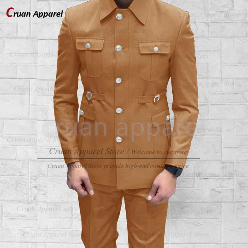 Casual Mens Slim Fit Suit Set Birthday Party Fashion Single Breasted Blazer Pants Two Pieces Homecoming Male Formal Costumes 240412