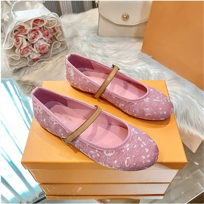 woman Ballet Flats shoes designer shoe loafer 100% real leather Flat Ballerina Shoes luxury shoe Classic Mary Jane women Loafers Daily Outfit Size E