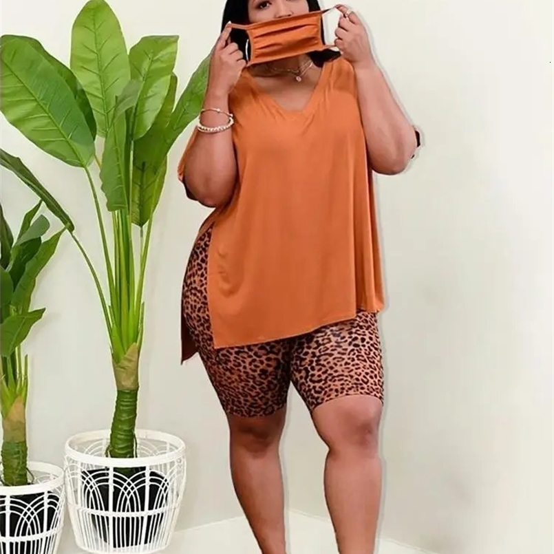 Plus Size Women Clothing Summer Suit Loose Tshirt Top and Shorts Set Casual Outfit Two Peice Sets Wholesale Bulk Drop 240816