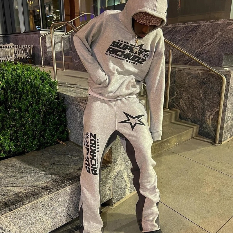Spring and summer mens cargo pants trend graffiti Y2K street trend letter printing Harajuku hip-hop style womens jogger Harajuku 241111