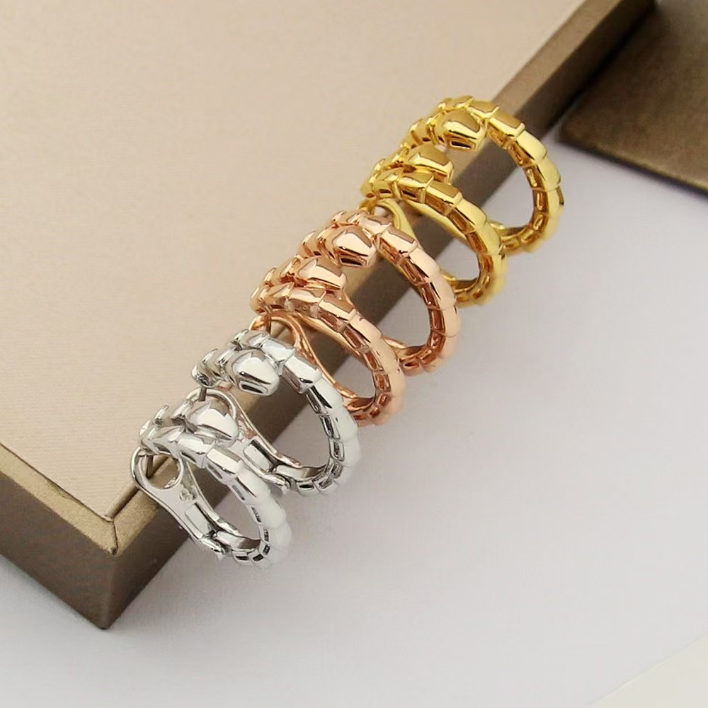 Couples de boucles d'oreilles Snakehead Brand BV Oreilles Classic Crystal Fine Edition Head and Tail Diamond Orees Luxury 18K Gold Designer Moucl