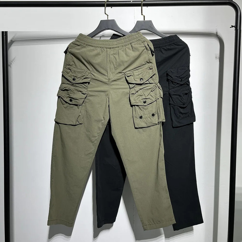 High quality side patch tactical pants mens multi pocket functional badge embroidered cargo 240808