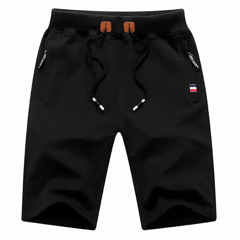 Summer Mens Casual Shorts Gym Sportwear Knitted Thin Breathable Swimwear Beach Pants Male Zipper Pocket Drawstring 240412