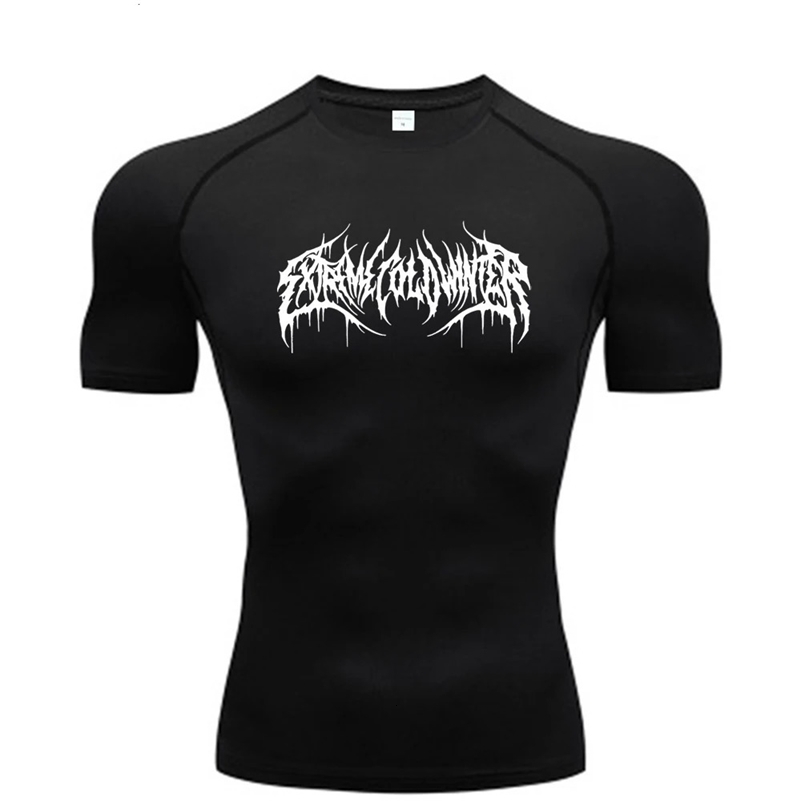 Summer Compression Sweatshirt Short Sleeve Mens Fitness T-Shirt Running Quick-Dry Top Gym Workout Bodybuilding T-Shirt S-3XL 250320