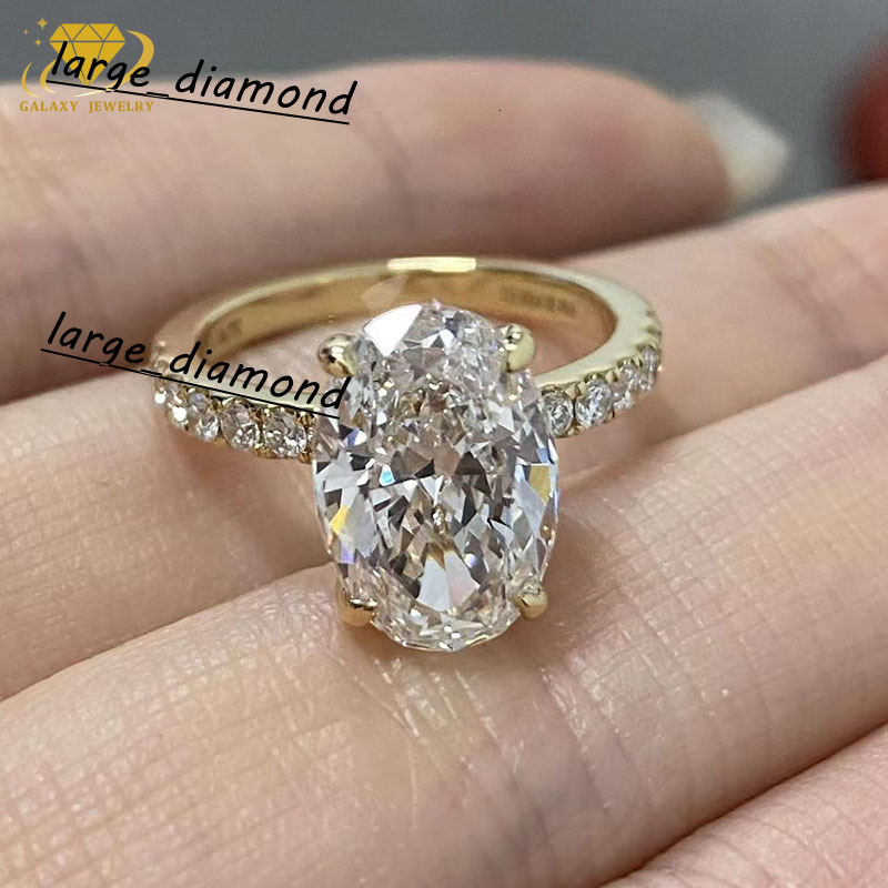 Fashion Jewelry Custom Gold Oval Cut Lab Grown Diamond Ring IGI Certified Vvs Lab Created Diamond Wedding Ring