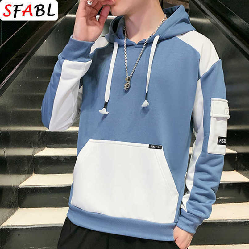 SFABL Men's Hoodies Spring Fashion Patchwork Sweatshirt Men Streetwear Harajuku Hip Hop Oversized Hoodie Men Youthful 210720